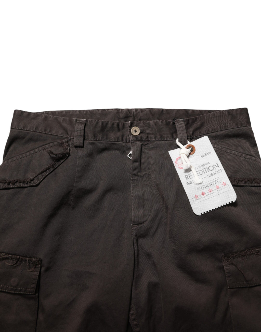Dolce & Gabbana Brown Re- Edition Cotton Men Cargo Pants Dolce & Gabbana