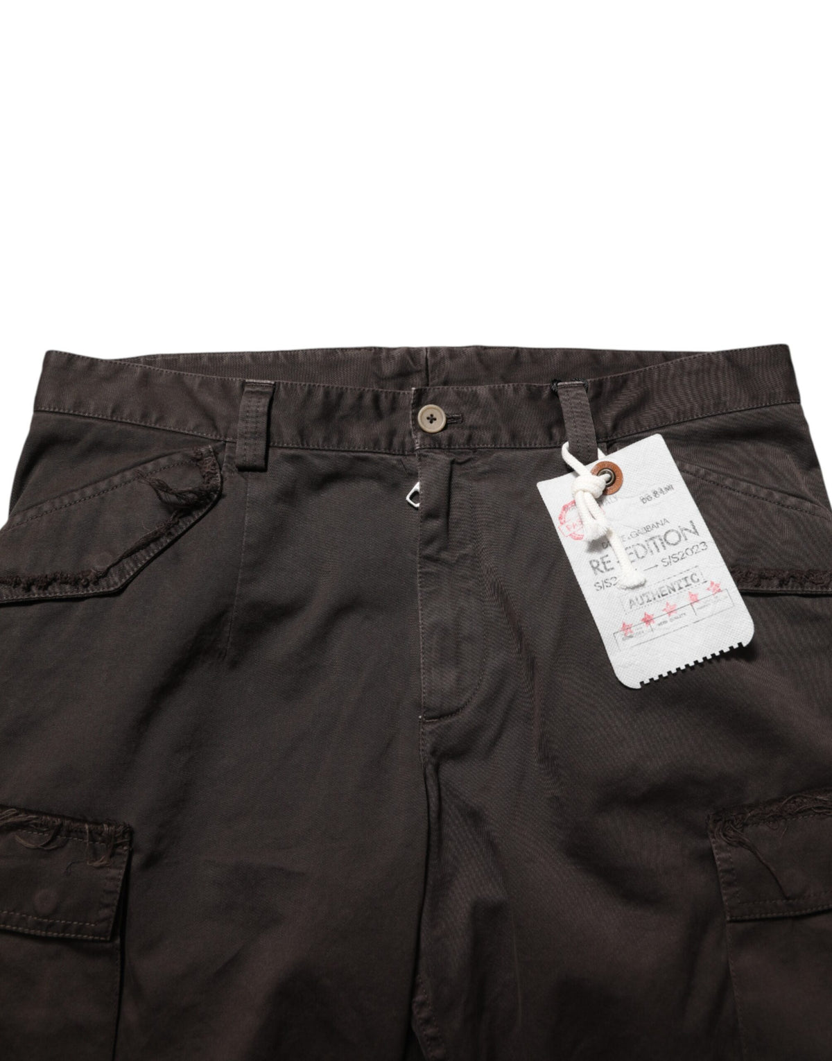 Dolce & Gabbana Brown Re- Edition Cotton Men Cargo Pants Dolce & Gabbana