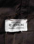 Dolce & Gabbana Brown Re- Edition Cotton Men Cargo Pants Dolce & Gabbana
