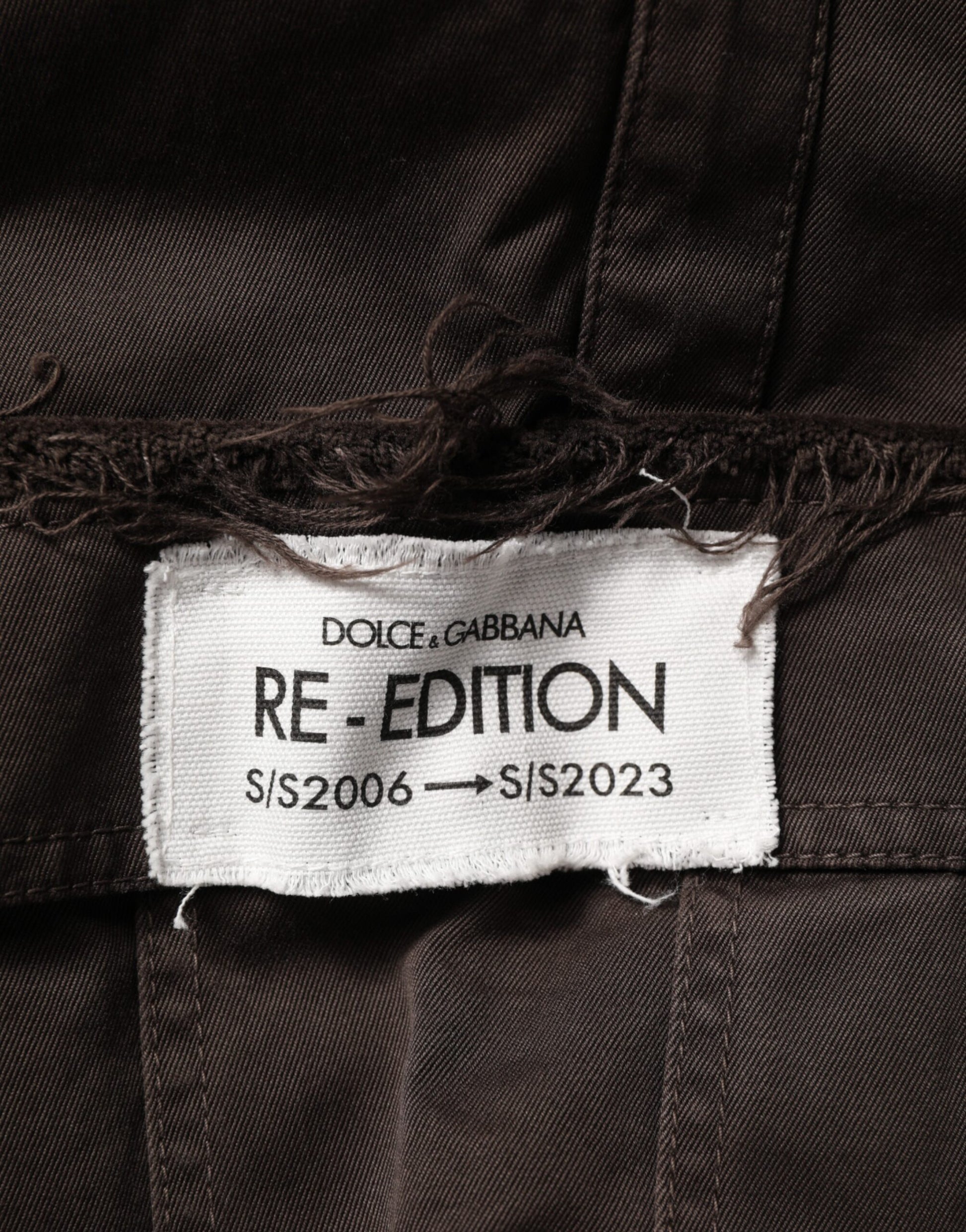 Dolce & Gabbana Brown Re- Edition Cotton Men Cargo Pants