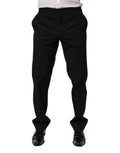 Dolce & Gabbana Black Striped Dress Formal Men Trouser Pants - Eljoys Fashion 
