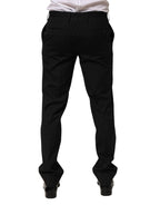 Dolce & Gabbana Black Striped Dress Formal Men Trouser Pants - Eljoys Fashion 