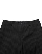 Dolce & Gabbana Black Striped Dress Formal Men Trouser Pants - Eljoys Fashion 