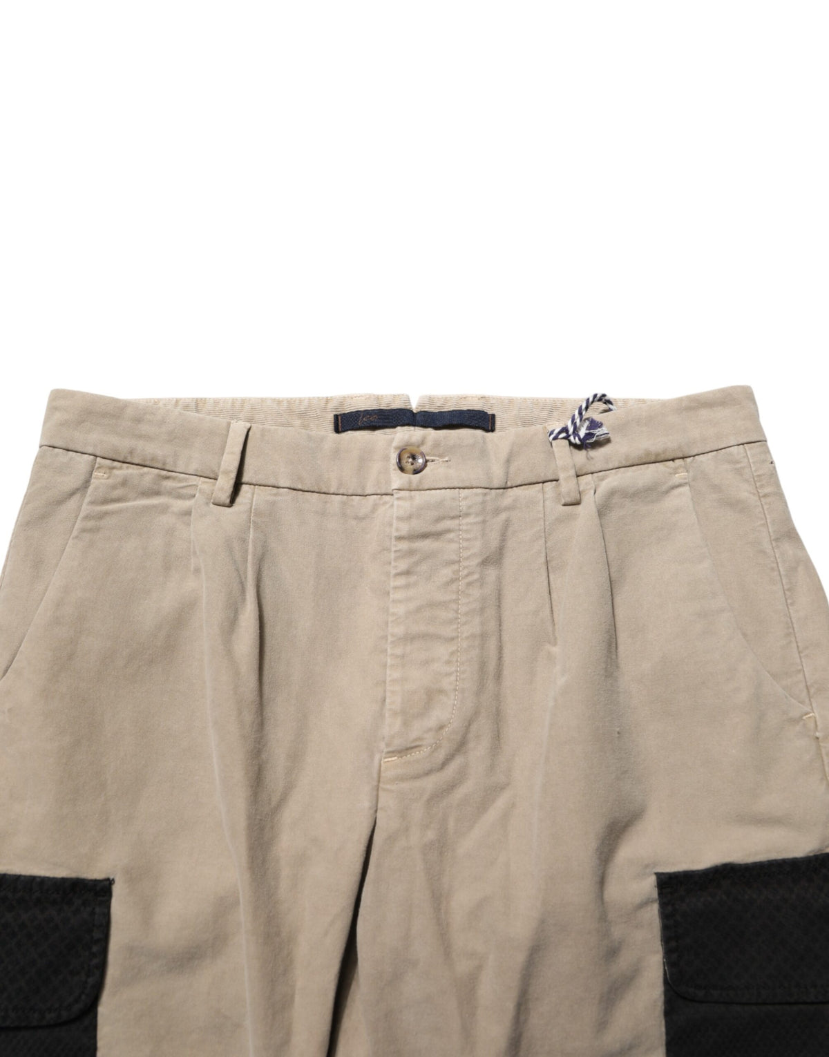 AT.P.CO Beige Mid Waist Skinny Men Cargo Chino Trouser Pants - Eljoys Fashion 