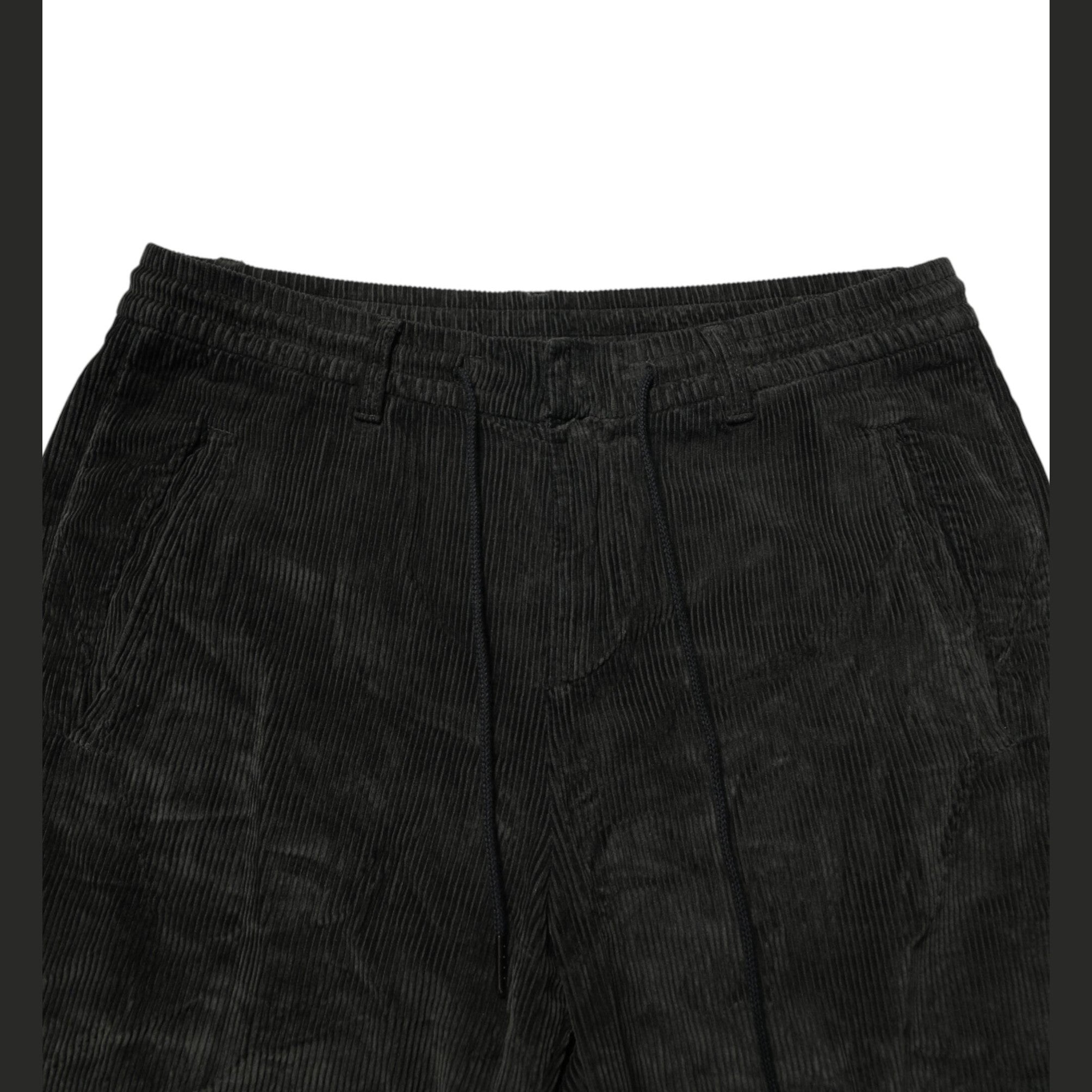 Dondup Black Mid Waist Cropped Corduroy Men Trouser Pants Dondup