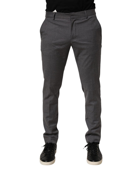 Daniele Alessandrini Gray Polyester Formal Dress Trouser Pants Daniele Alessandrini