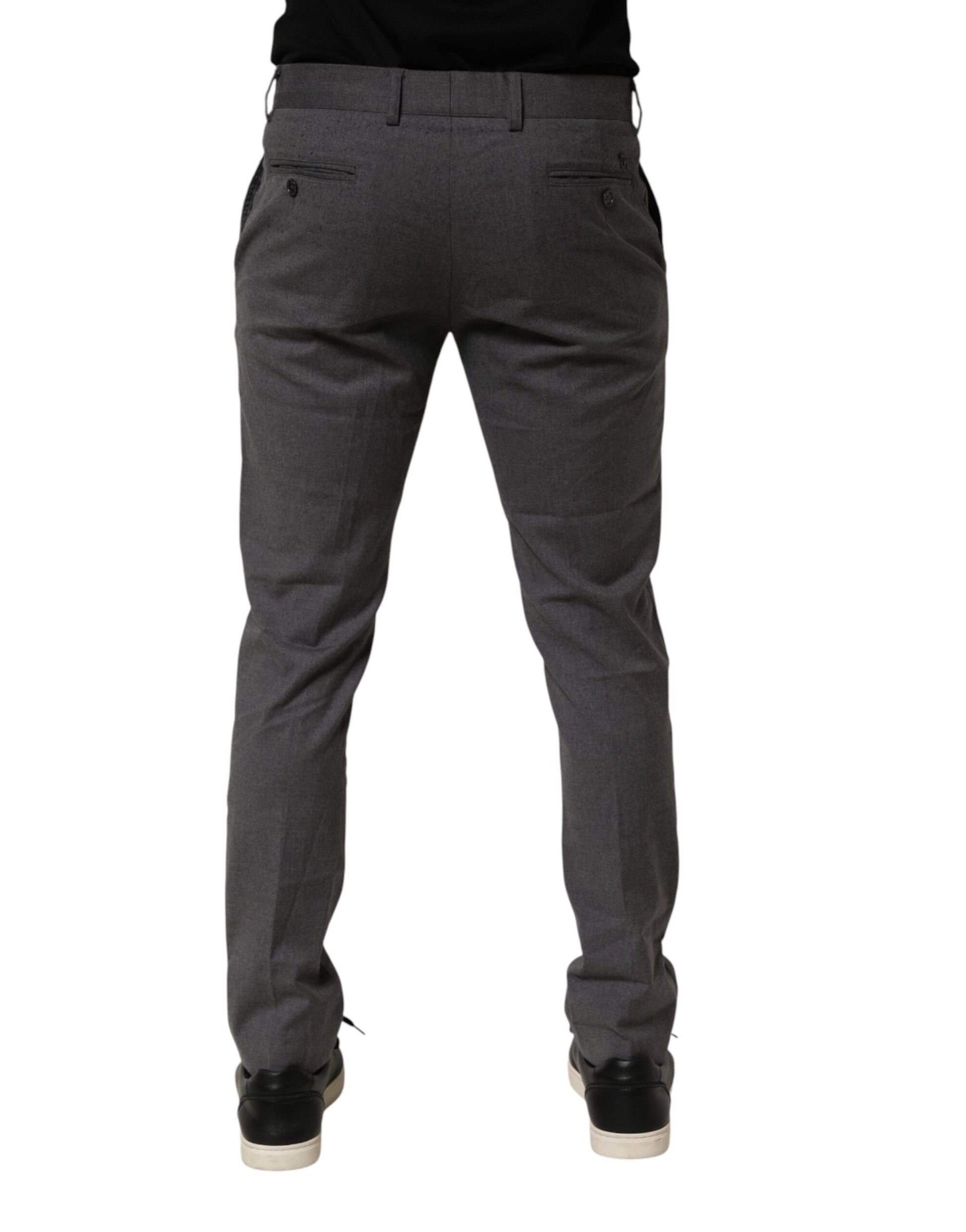 Daniele Alessandrini Gray Polyester Formal Dress Trouser Pants Daniele Alessandrini