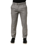 Briglia 1949 Gray Mid Waist Dress Formal Skinny Men Pants - Eljoys Fashion 