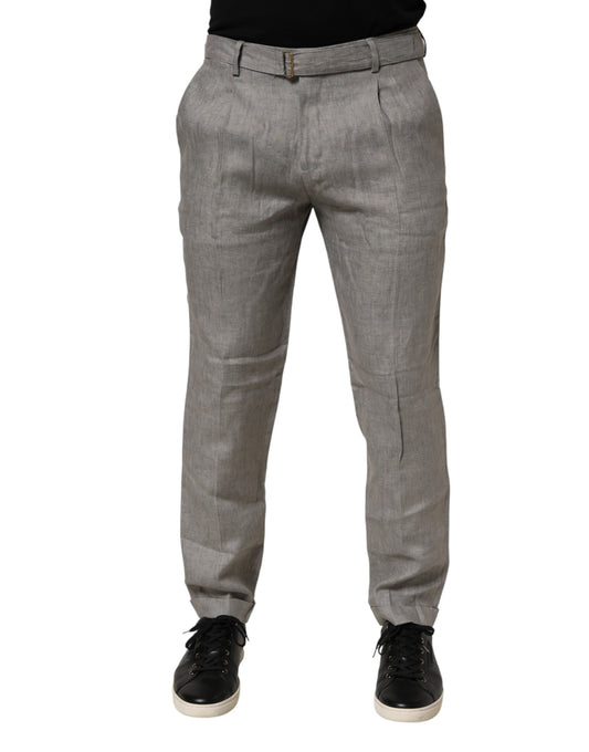 Briglia 1949 Gray Mid Waist Dress Formal Skinny Men Pants Briglia 1949