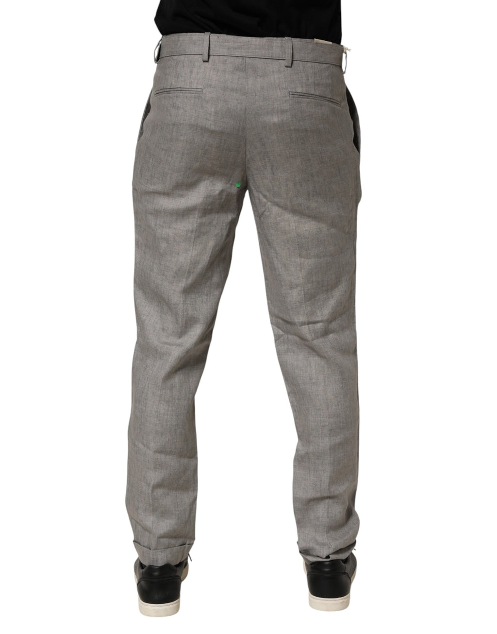 Briglia 1949 Gray Mid Waist Dress Formal Skinny Men Pants - Eljoys Fashion 