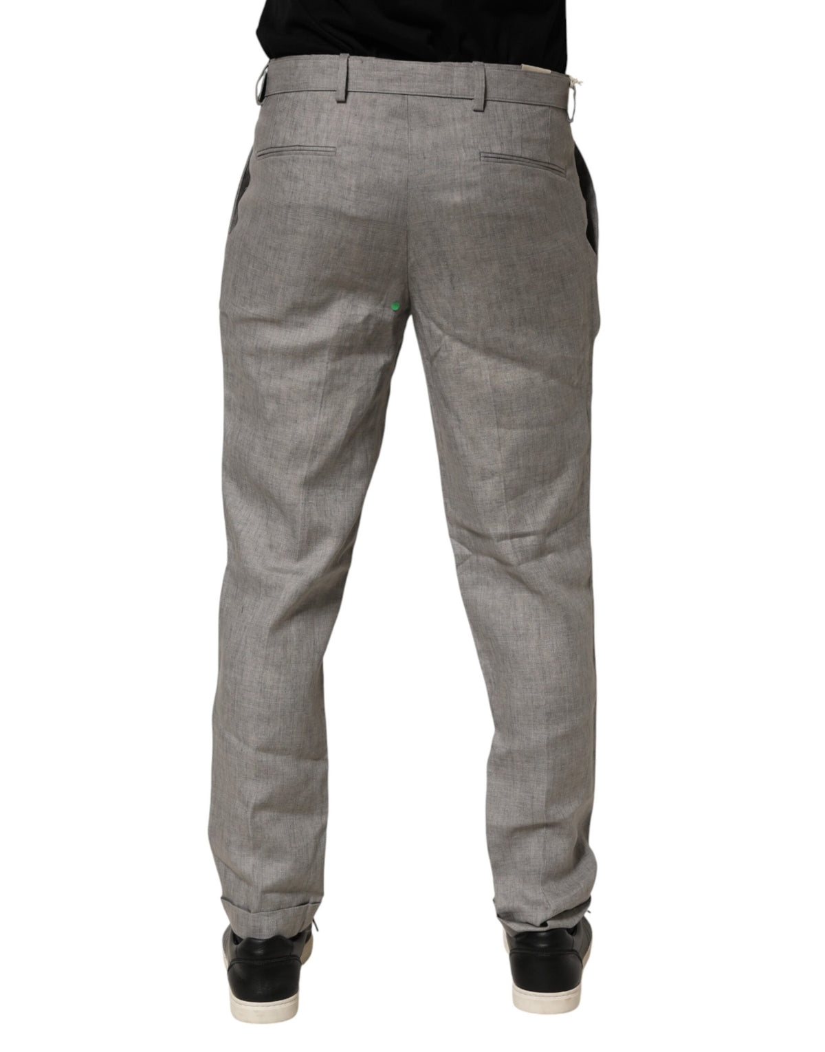 Briglia 1949 Gray Mid Waist Dress Formal Skinny Men Pants - Eljoys Fashion 