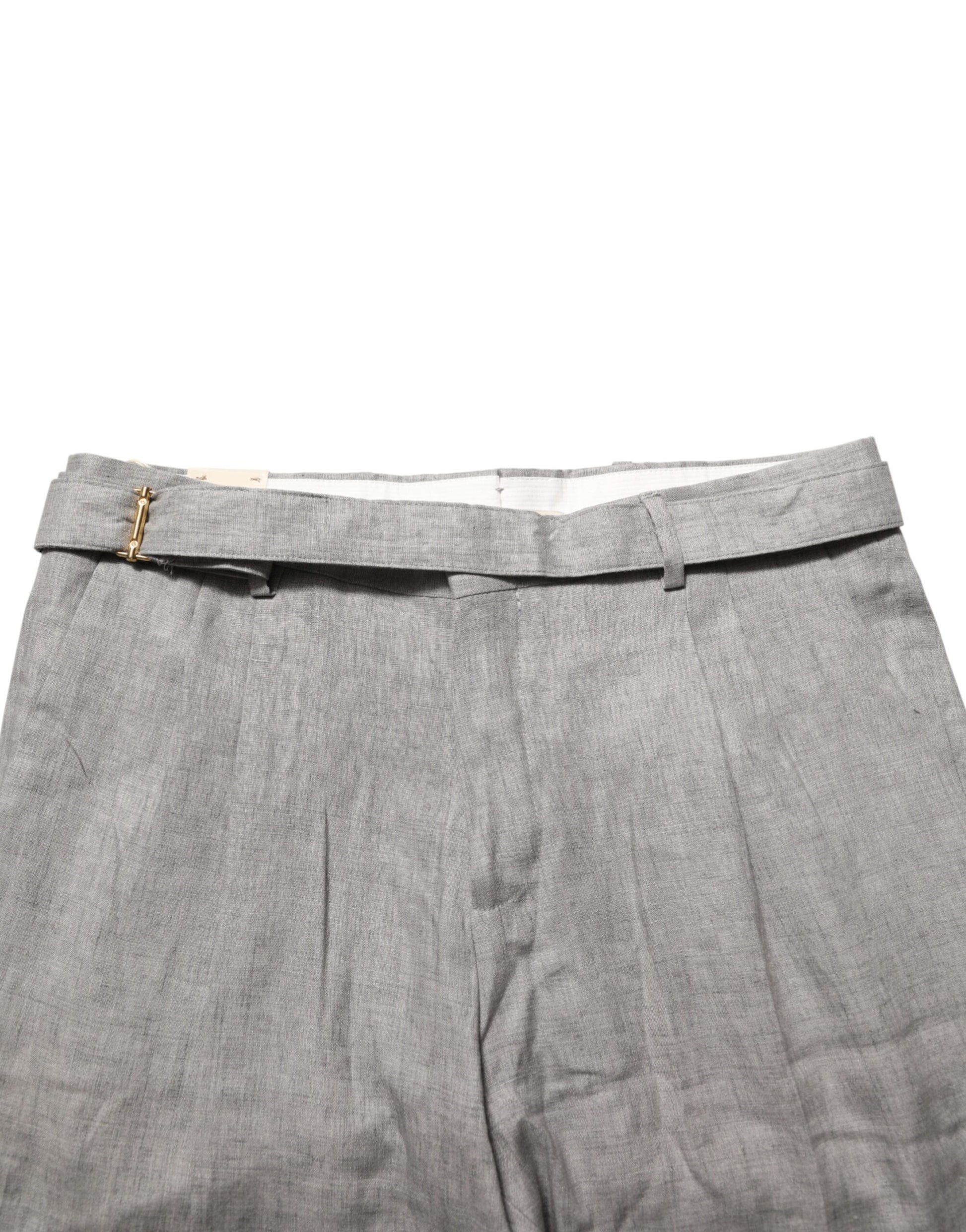 Briglia 1949 Gray Mid Waist Dress Formal Skinny Men Pants Briglia 1949