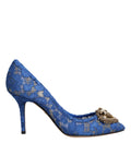 Dolce & Gabbana Blue Taormina Lace DEVOTION Pumps Shoes \ - Eljoys Fashion 