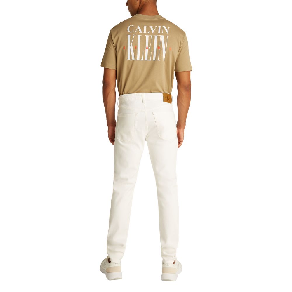 Calvin Klein Jeans White Cotton Skinny Jeans Calvin Klein Jeans