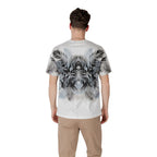 White cotton T-shirt from Antony Morato featuring a classic fit and crew neckline, displayed flat on a white background.
