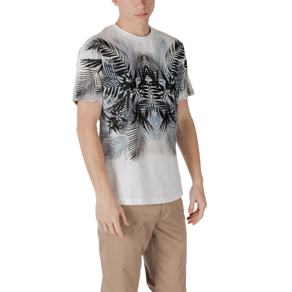 White cotton T-shirt by Antony Morato, casual fit, simple round neckline, and clean design, shown on a plain background.