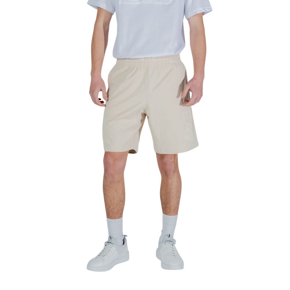 EA7 Emporio Armani Beige Cotton Bermuda Shorts - Eljoys Fashion 