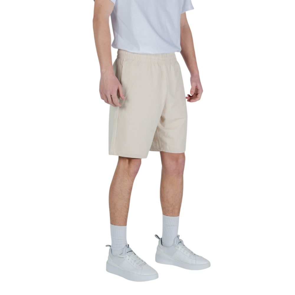 EA7 Emporio Armani Beige Cotton Bermuda Shorts - Eljoys Fashion 