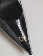Dolce & Gabbana Black Leather Clear PVC Slingback Pumps Shoes - Eljoys Fashion 