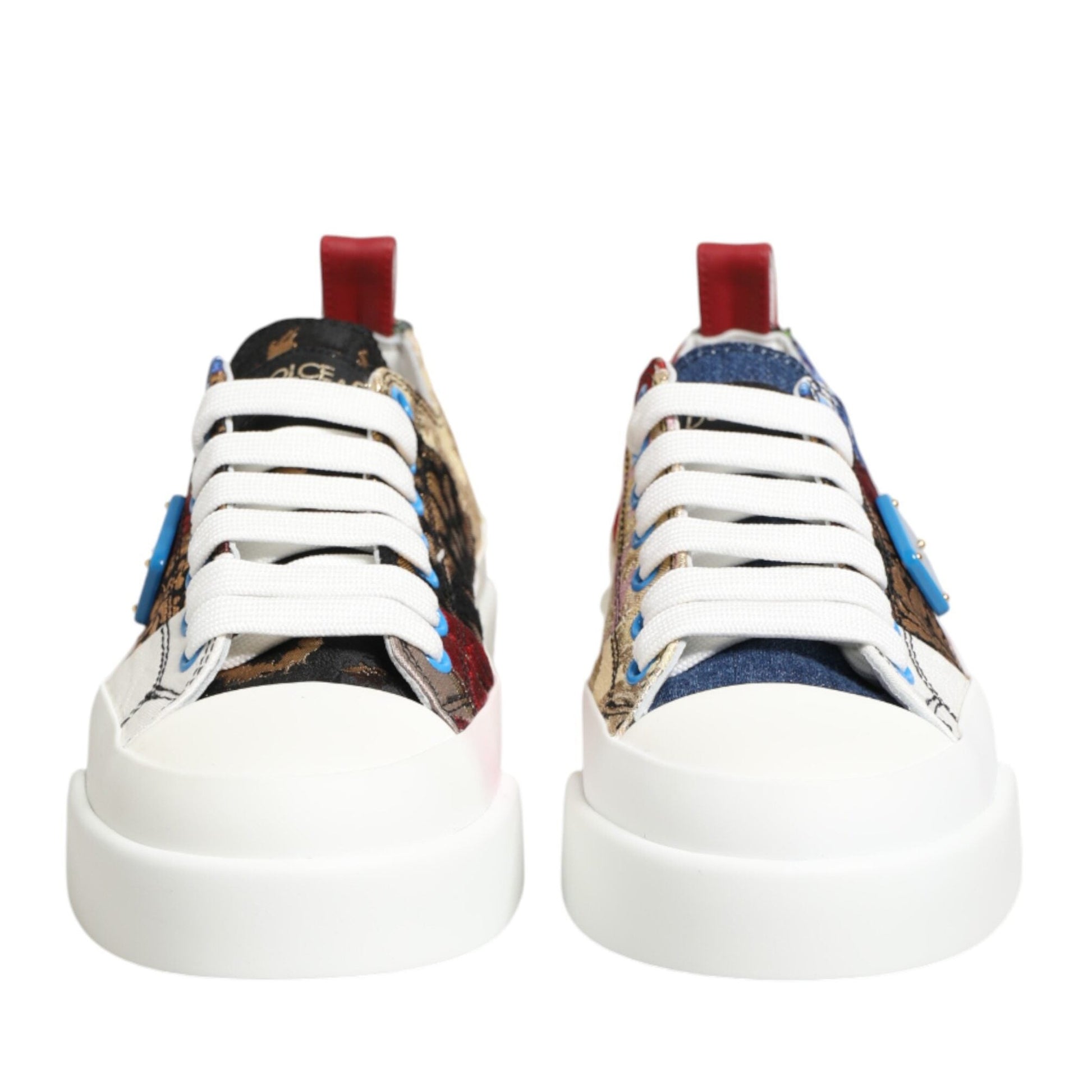 Dolce & Gabbana Multicolor Patchwork Low Top Sneakers Shoes