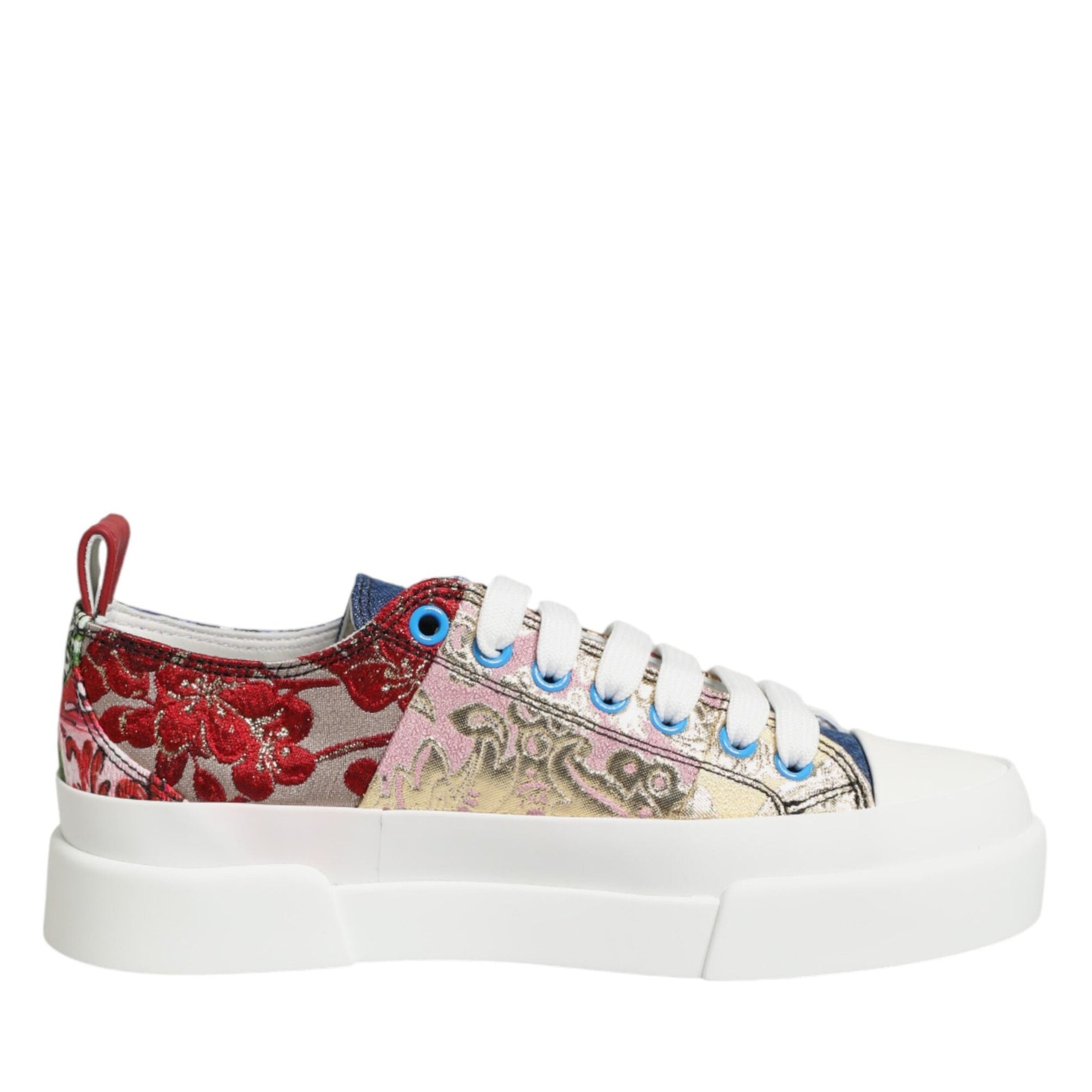 Dolce & Gabbana Multicolor Patchwork Low Top Sneakers Shoes