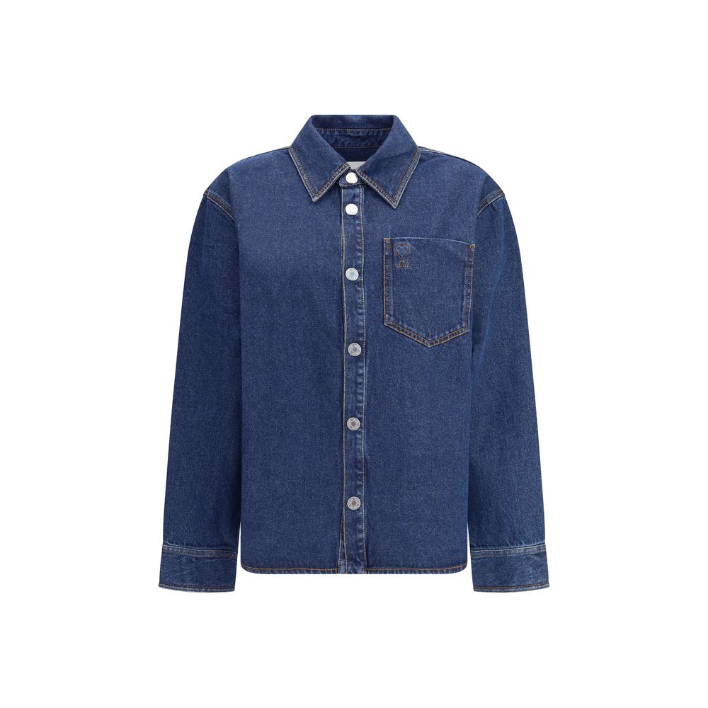Ami Paris Ami de Coeur Cotton Denim overshirt Ami Paris