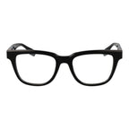 Trussardi black acetate glasses frames with clear lenses, stylish and modern design for everyday wear.