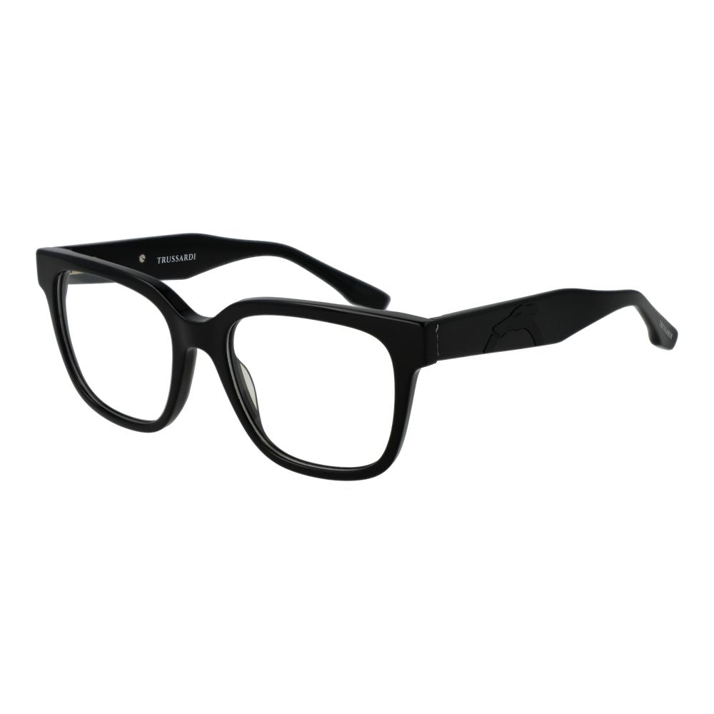Trussardi Black Acetate Glasses Frames