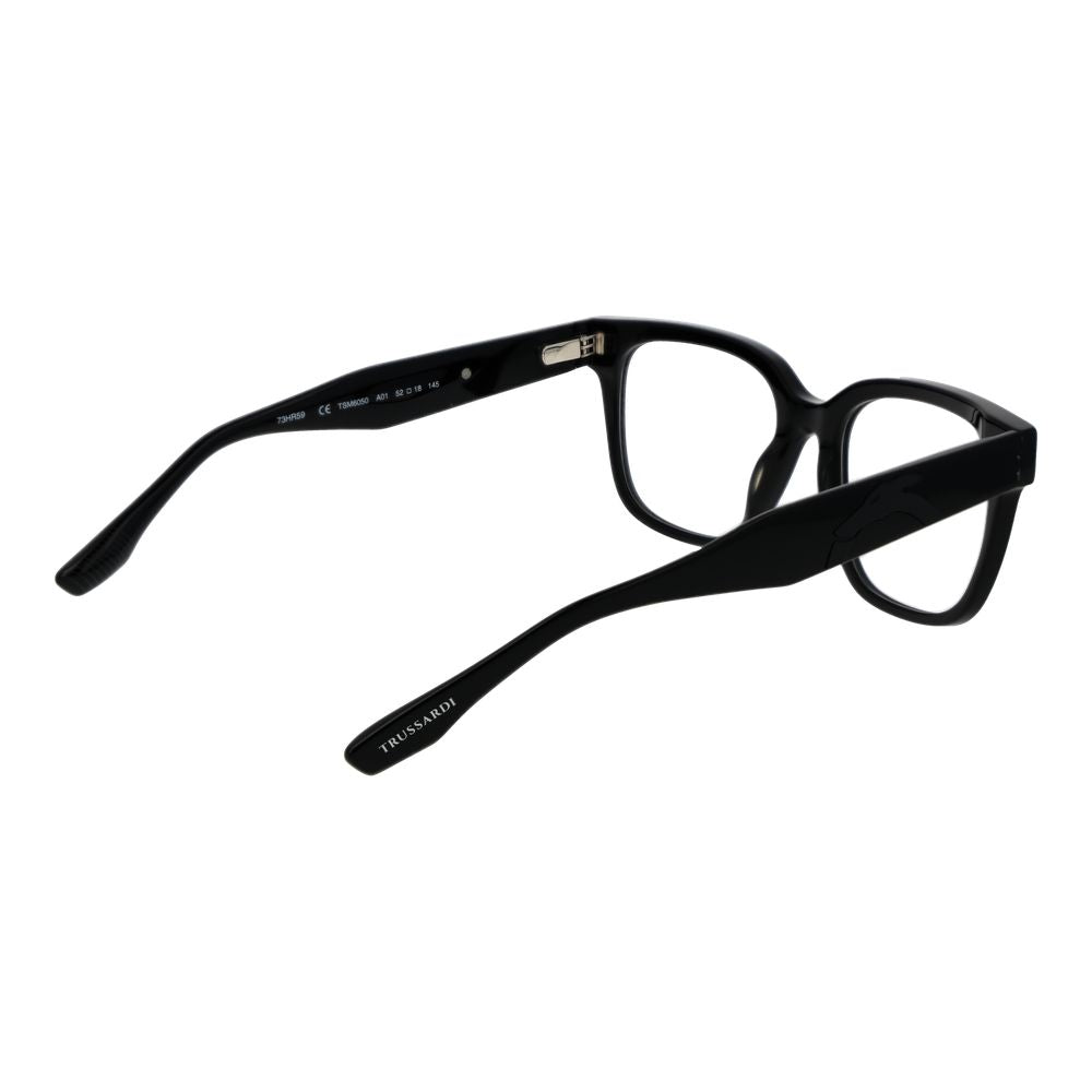 Trussardi Black Acetate Glasses Frames