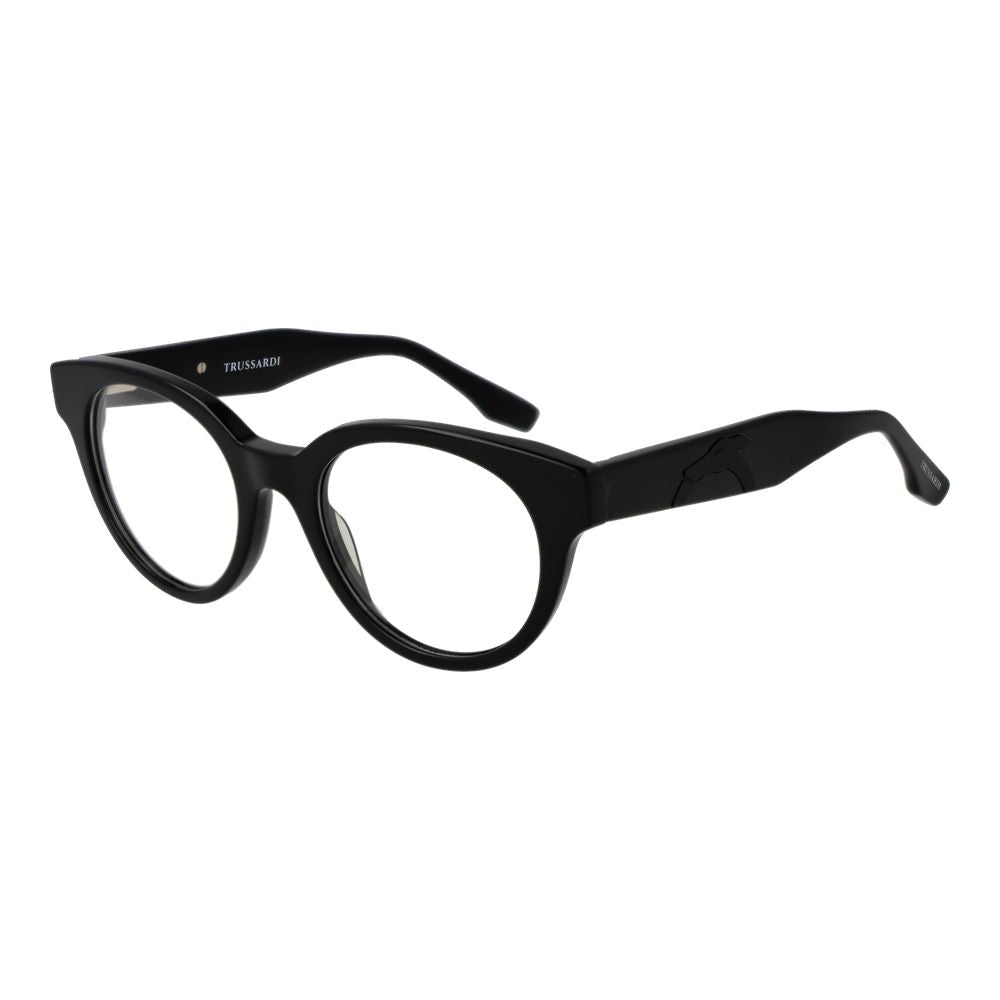 Trussardi Black Acetate Glasses Frames
