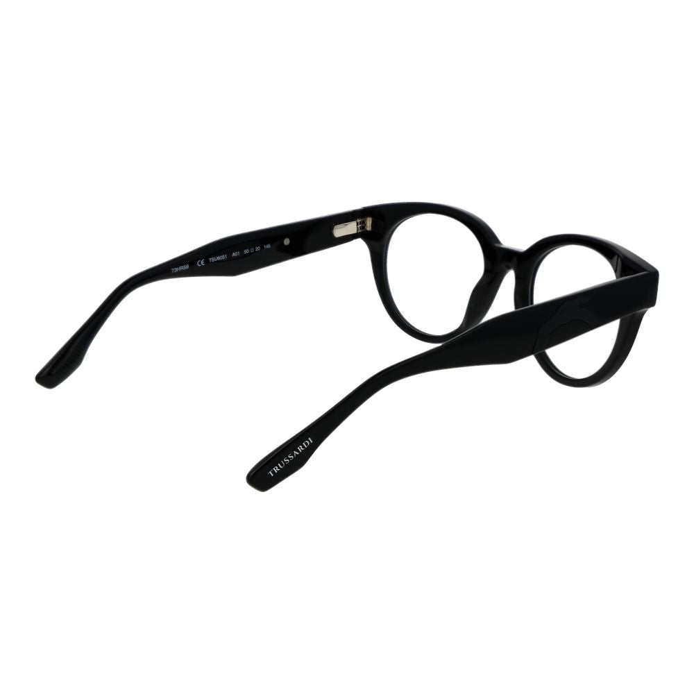 Trussardi Black Acetate Glasses Frames