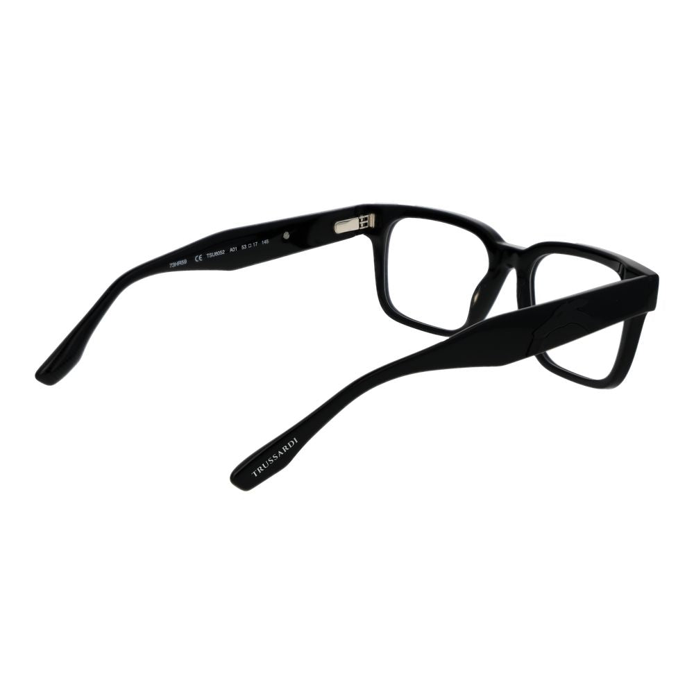 Trussardi Black Acetate Glasses Frames