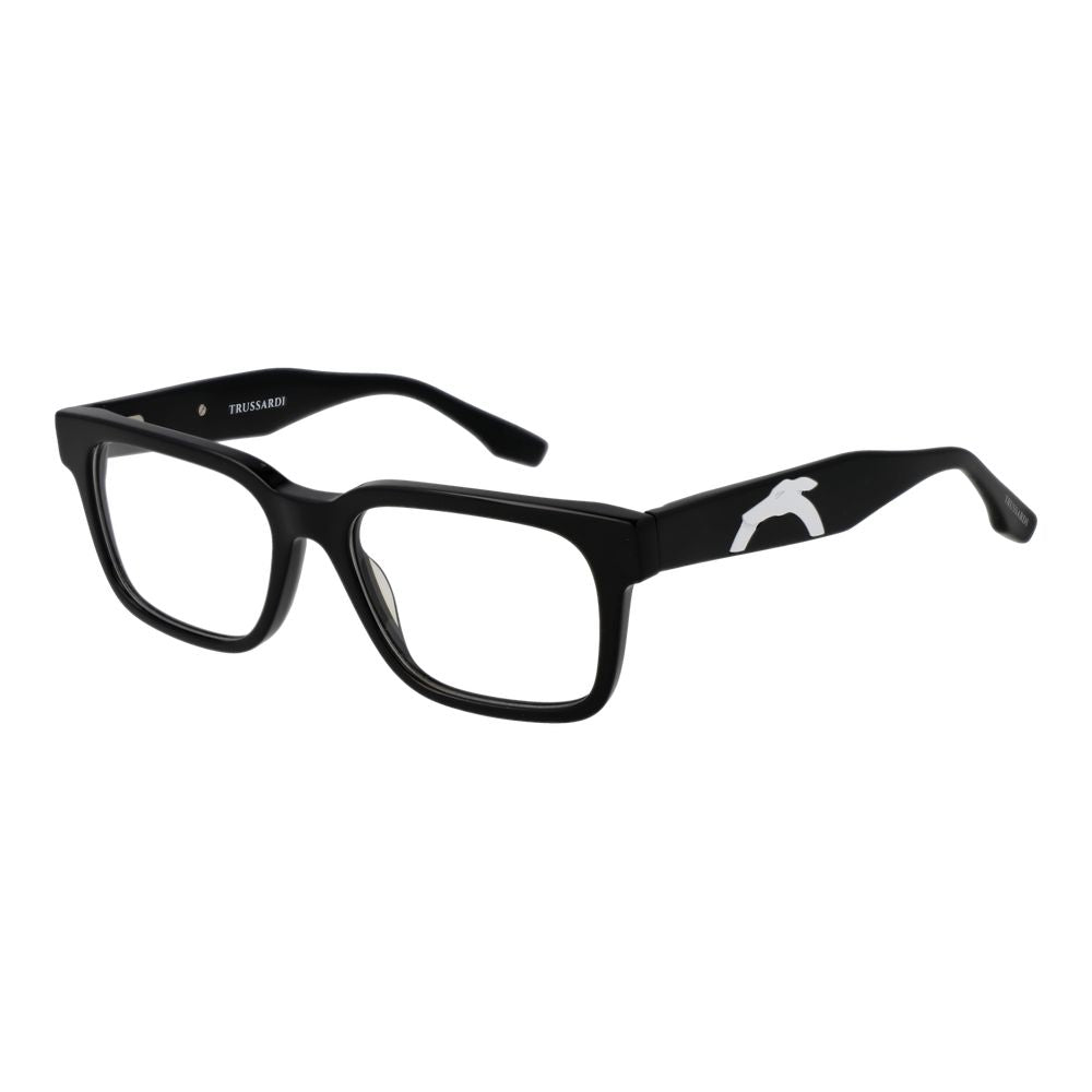 Trussardi Black Acetate Glasses Frames