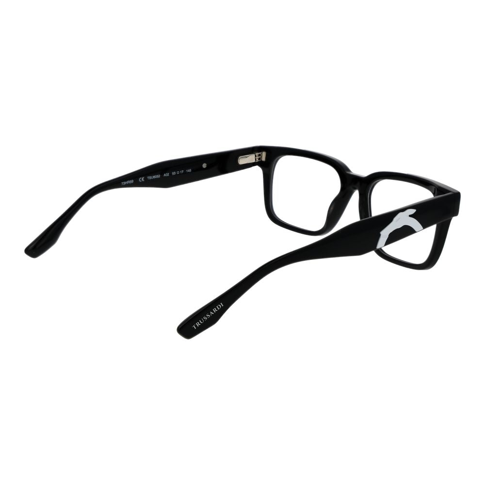 Trussardi Black Acetate Glasses Frames