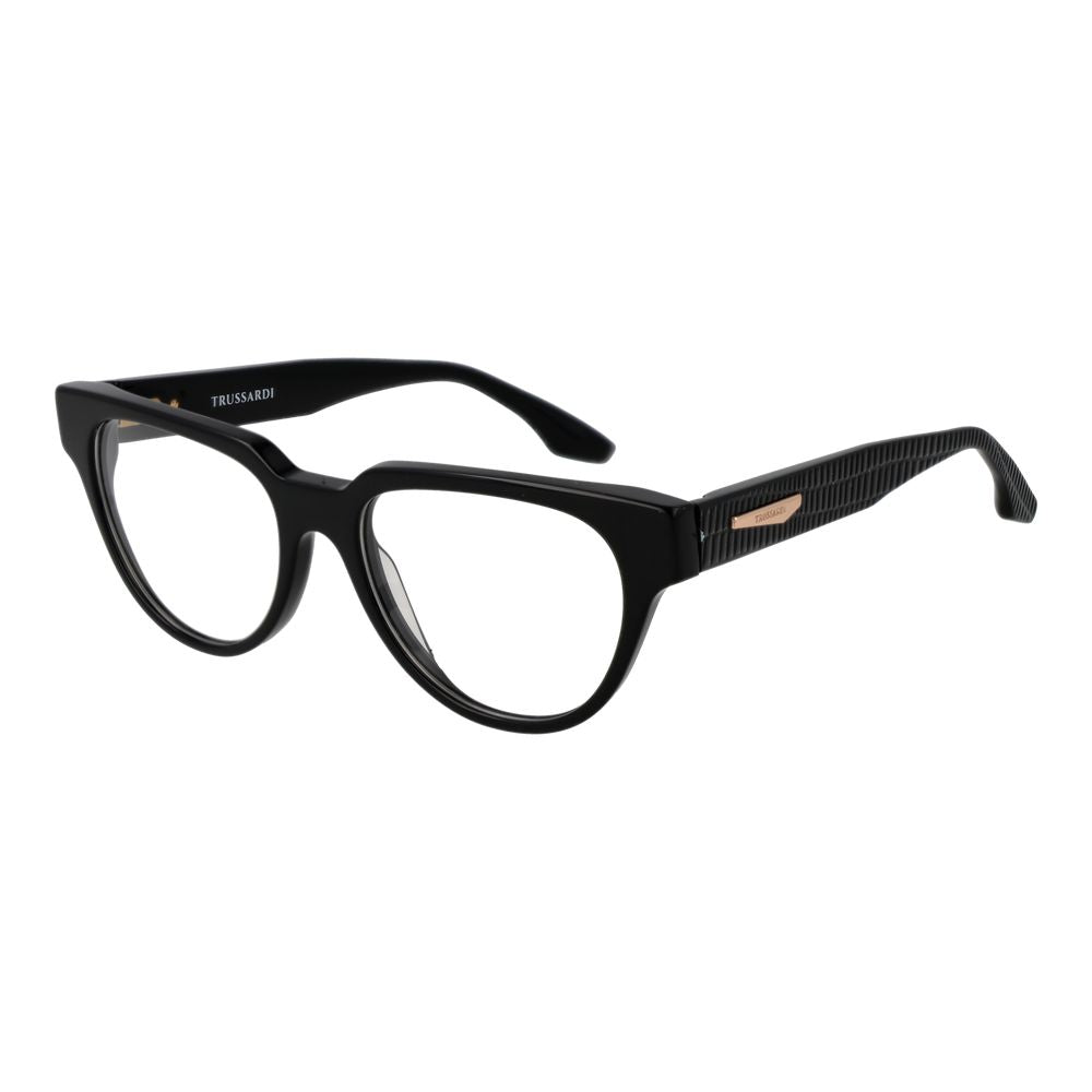 Trussardi Black Acetate Glasses Frames