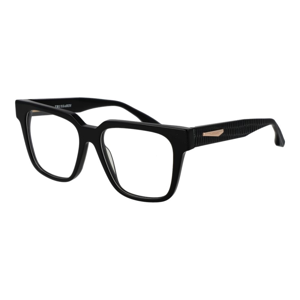 Trussardi Black Acetate Glasses Frames