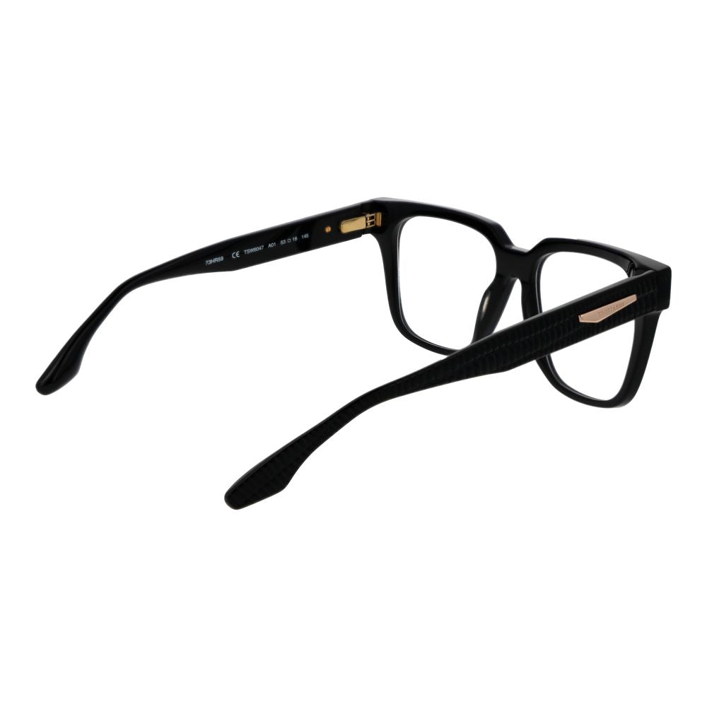 Trussardi Black Acetate Glasses Frames