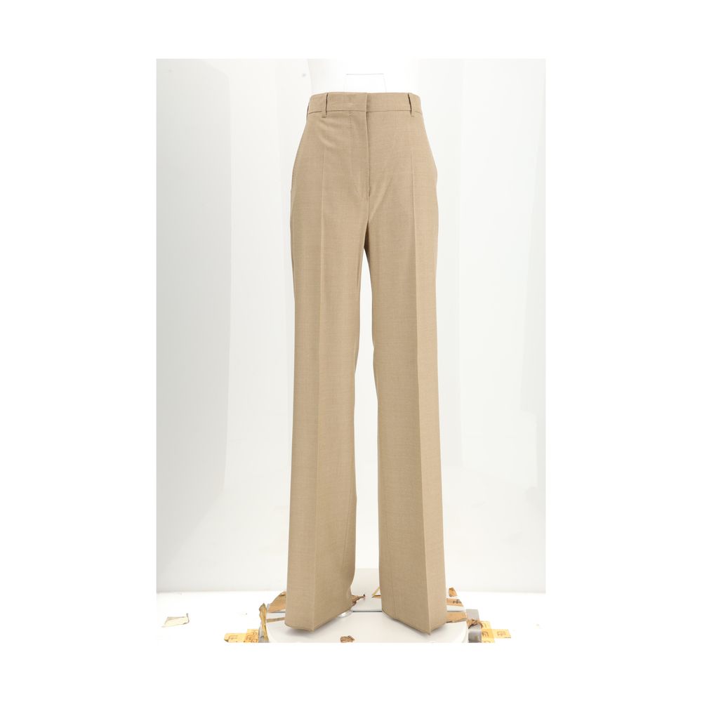 Max Mara Brown Fleece Wool Casual Pants Max Mara