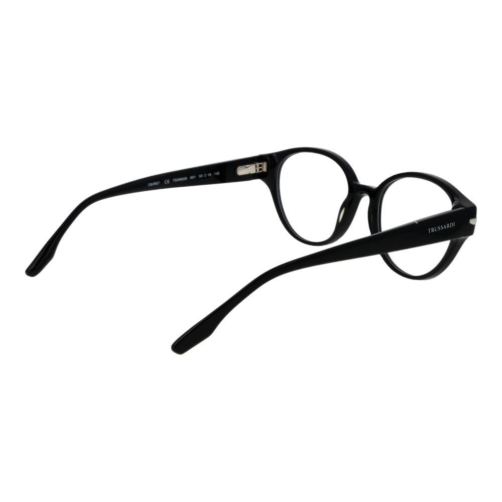 Trussardi Black Acetate Glasses Frames