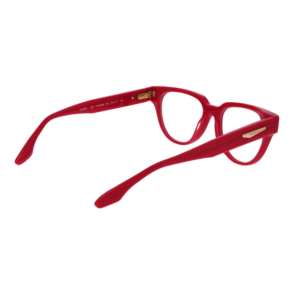 Trussardi Red Women Glasses Frame Trussardi