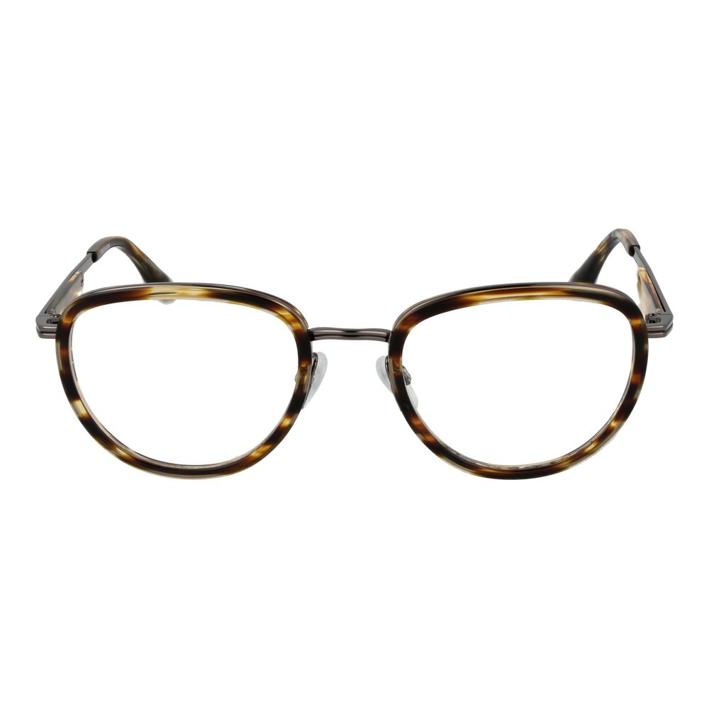Trussardi Brown Metal & Plastic Glasses Frames
