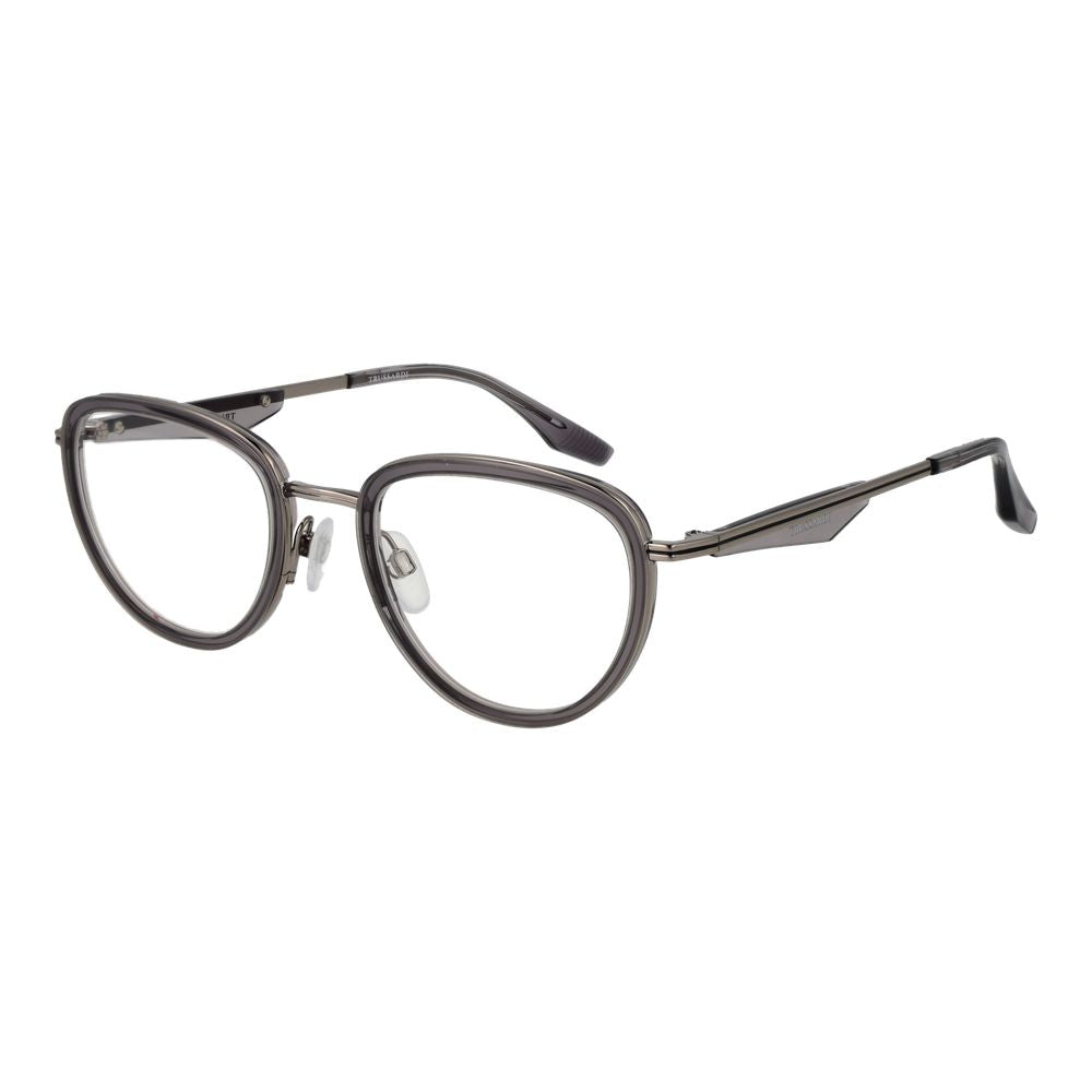 Trussardi Gray Metal Glasses Frames