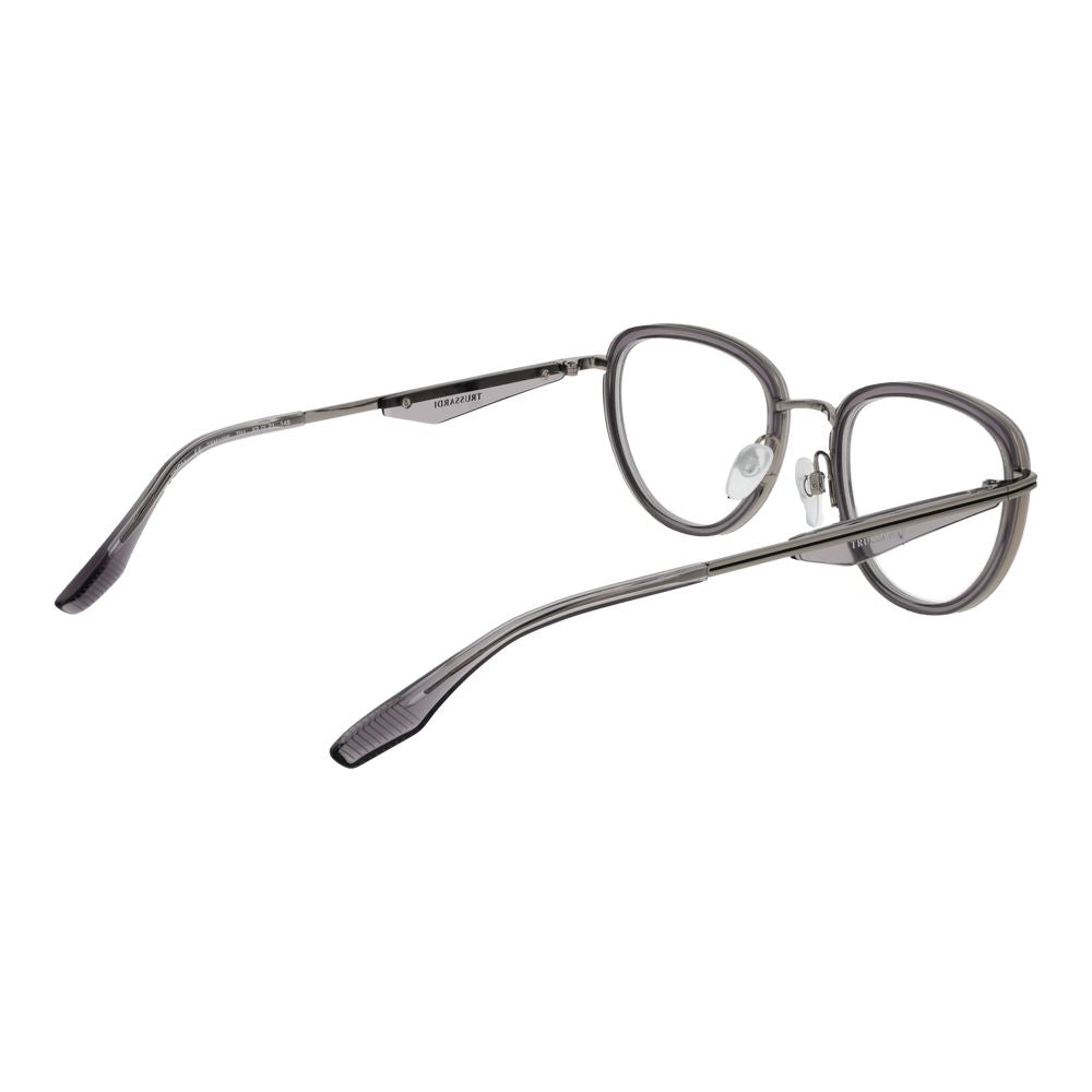 Trussardi Gray Metal Glasses Frames