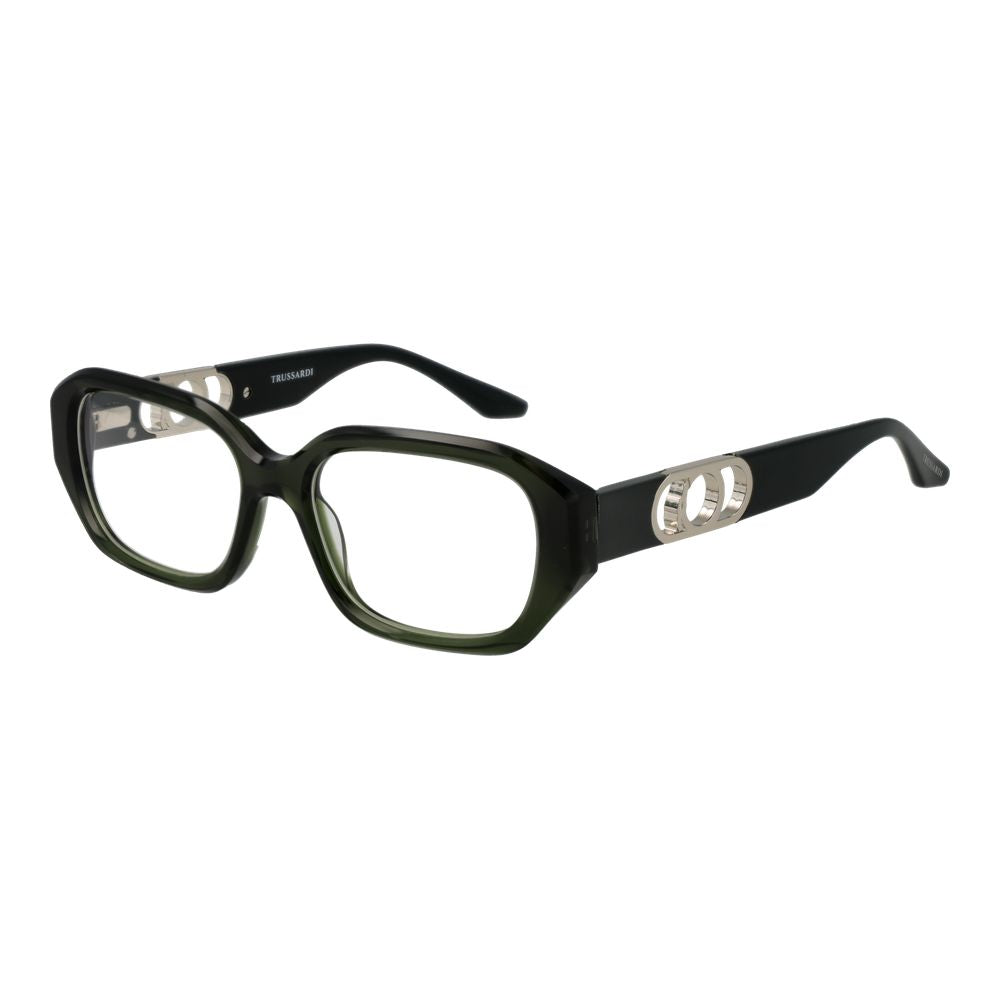 Trussardi bicolor acetate glasses frames with sleek design and modern style, showcasing the fashionable eyewear.