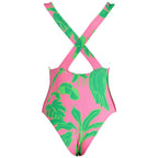 Desigual Rosa viscosa women's bodysuit, featuring a fitted design and soft fabric, shown on a model.