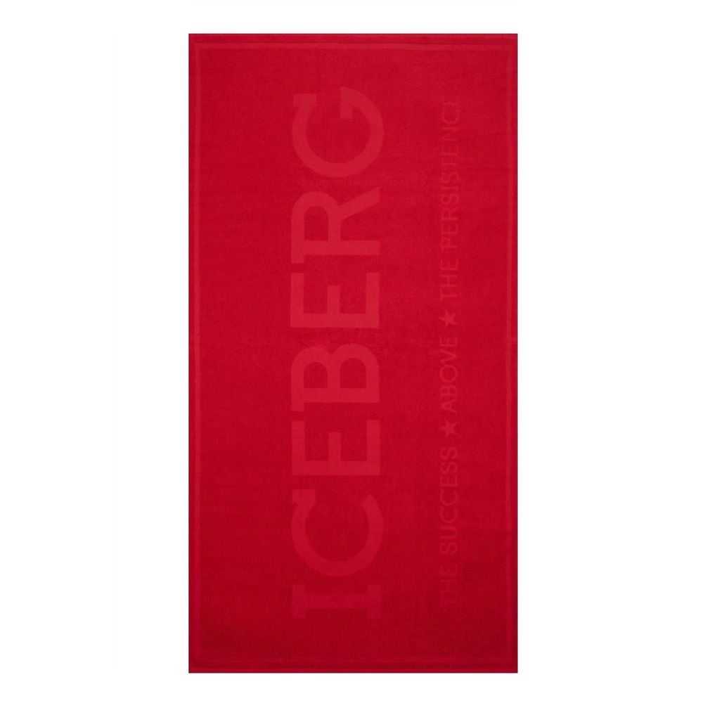 Iceberg Red Cotton Men's Beach Towel Iceberg