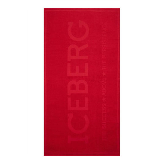 Iceberg Red Cotton Men's Beach Towel Iceberg