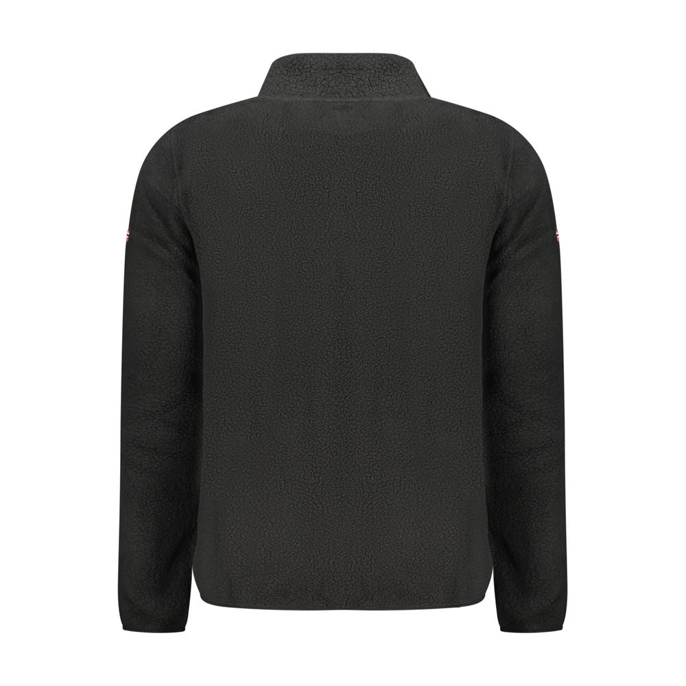 Norway 1963 black polyester men's sweatshirt with a crew neck and long sleeves, displayed on a plain background.