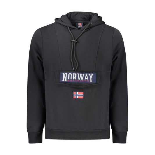 Norway 1963 Black Cotton Men's Hooded Sweatshirt Norway 1963