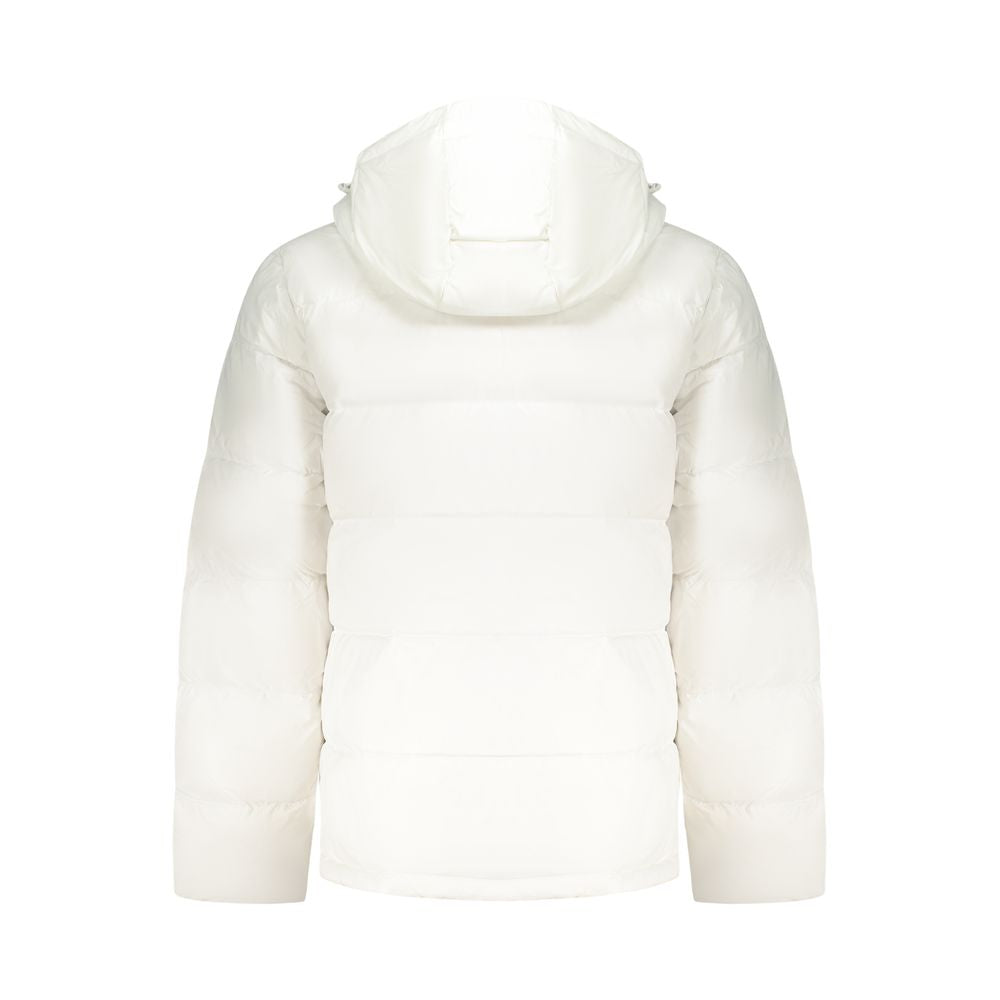Calvin Klein Bianco Poliammide men's jacket shown in white with a sleek design and front zipper.